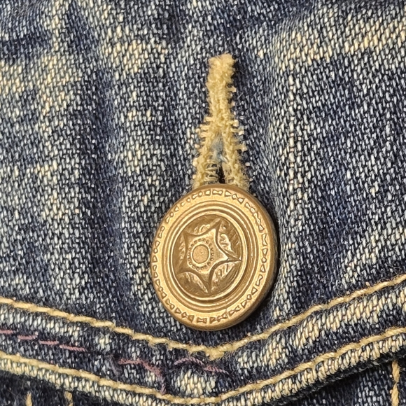 90's Great Northwest Denim Shearling Vest, 2X - Picture 8 of 11